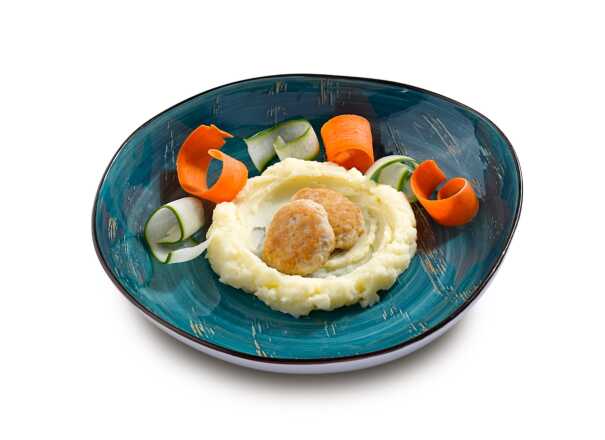 Пюре с котлеткой