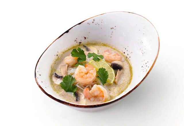 Зелёный карри с креветкой