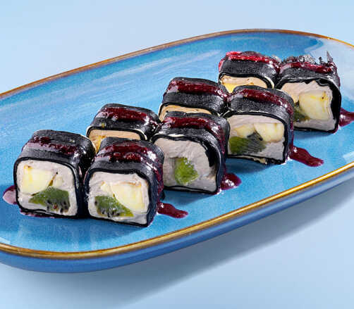 Подарок! Сладкий ролл с бананом и киви